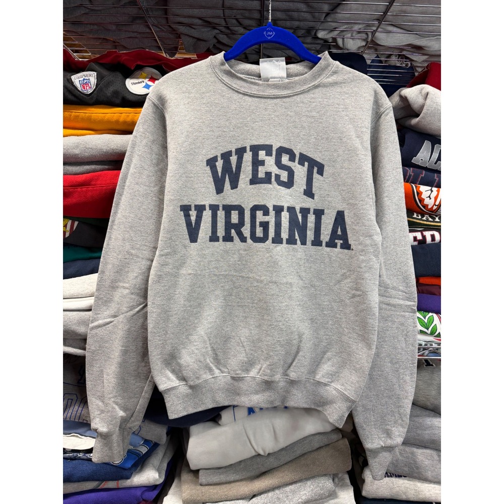Vintage Y2K WVU Champion Essential script Spellout sweatshirt cozy